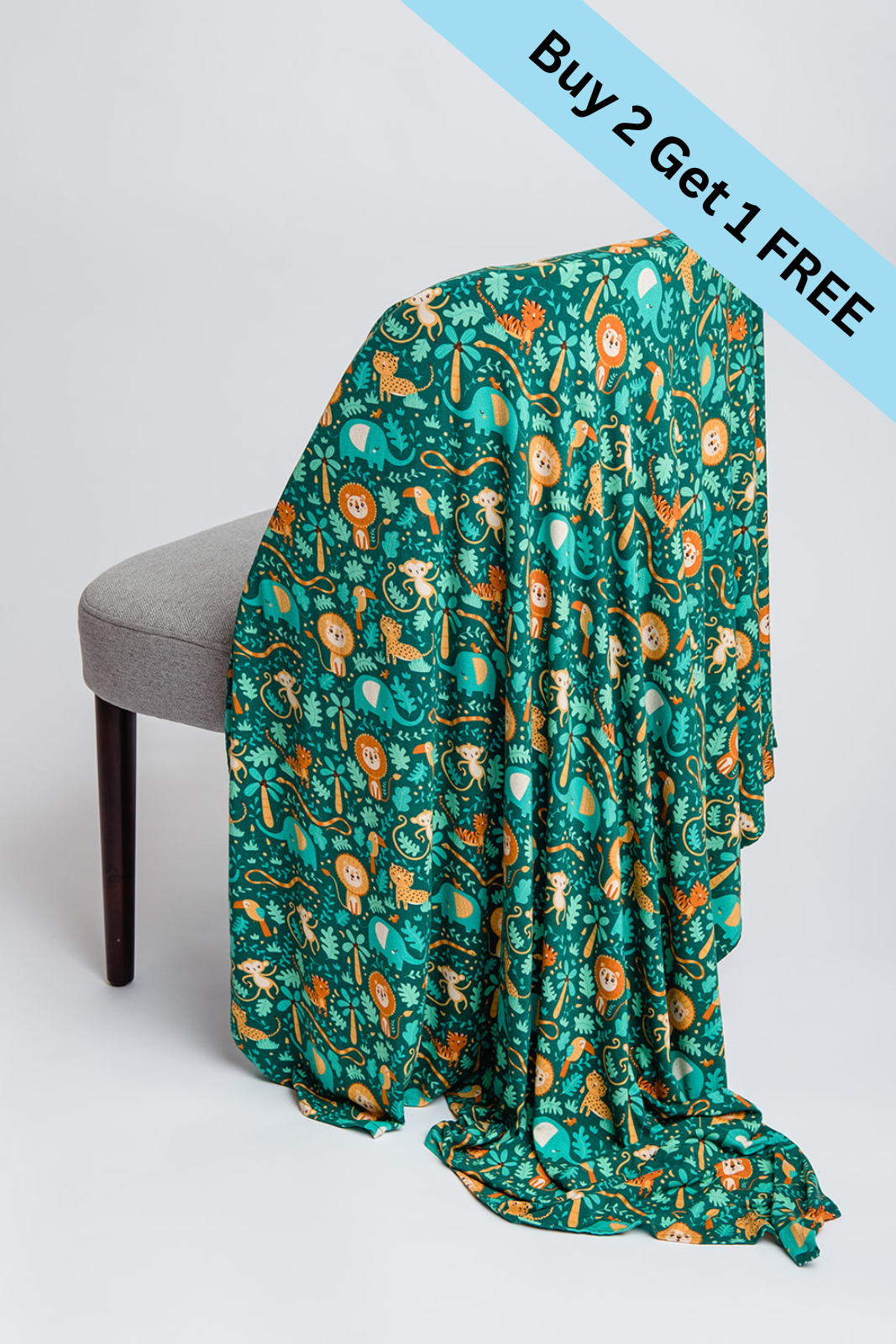 Green Jungle Swaddle Blanket