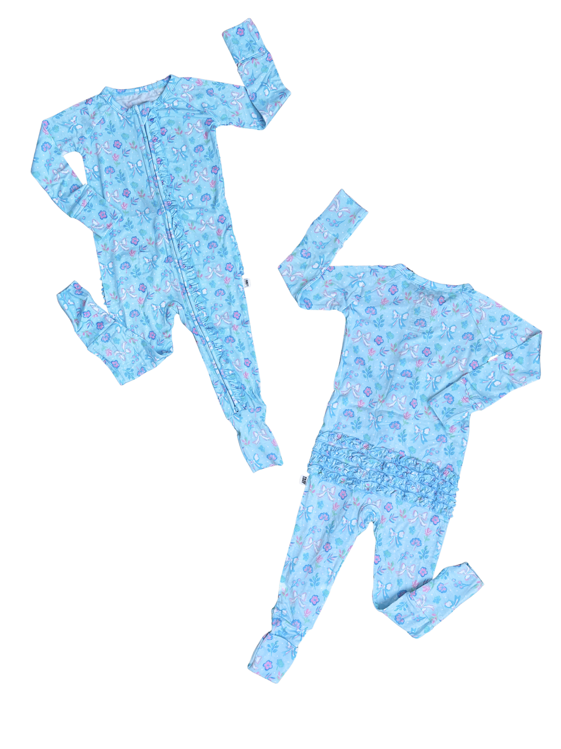 Floral Fancy Ruffle Zipper Jammie