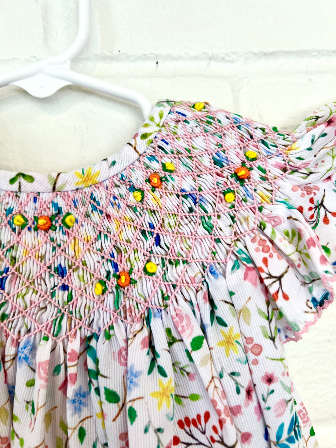Smocked Floral Dress