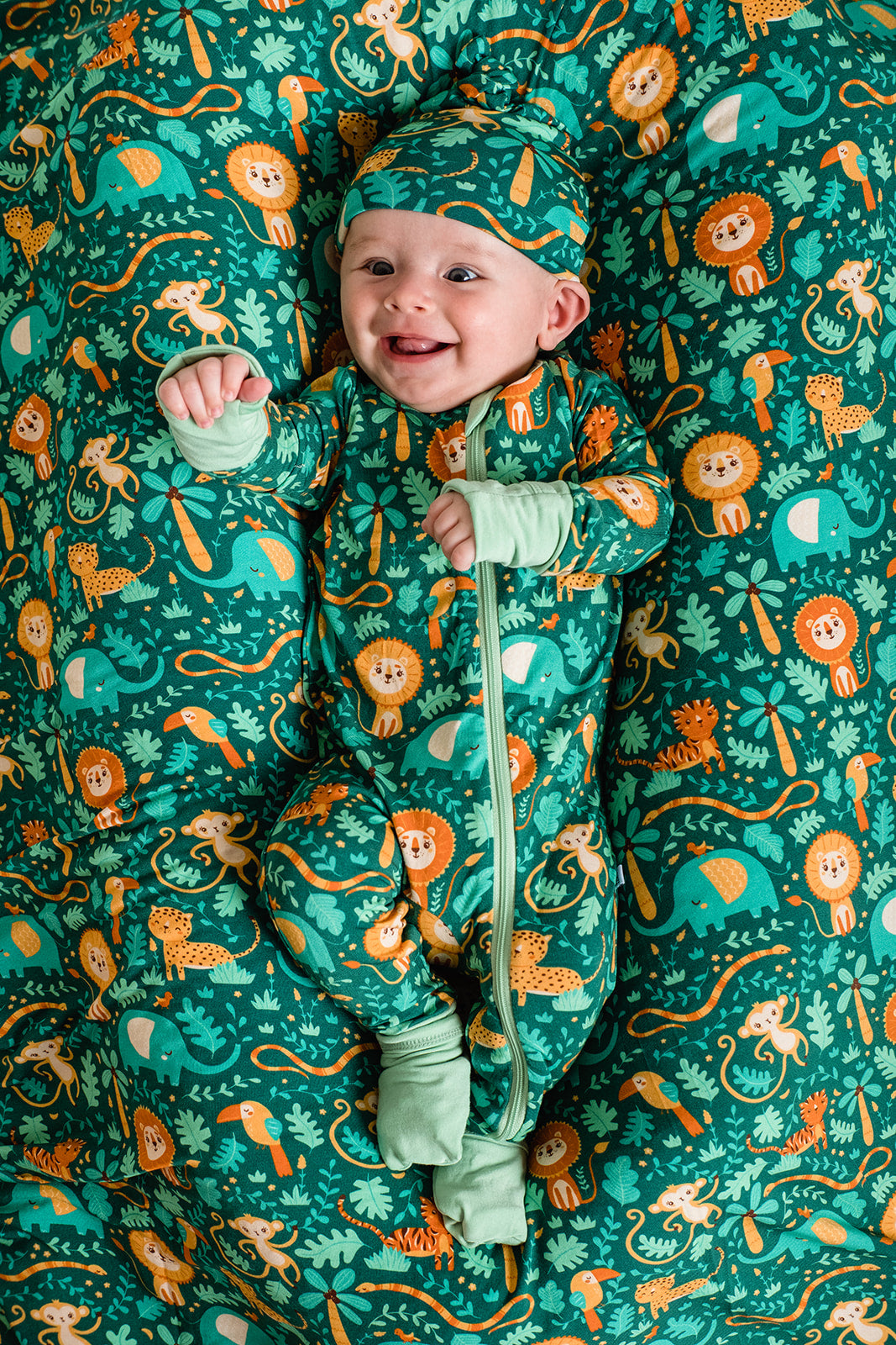 Green Jungle Swaddle Blanket