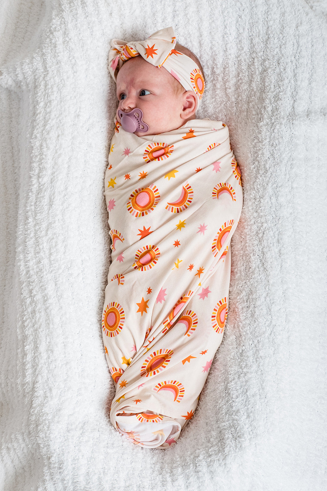 Sun and Moon Swaddle Blanket